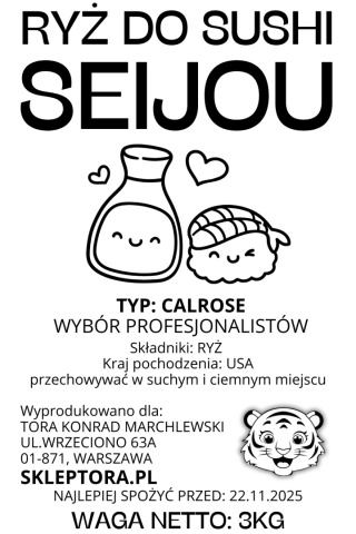 RYŻ DO SUSHI SEIJOU 4,5KG CALROSE