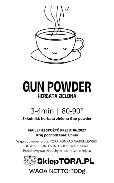 Herbata Zielona Gun Powder 100g