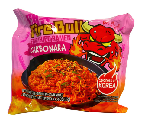 Instant Ramen Carbonara Stir-Fry 135g Firebull