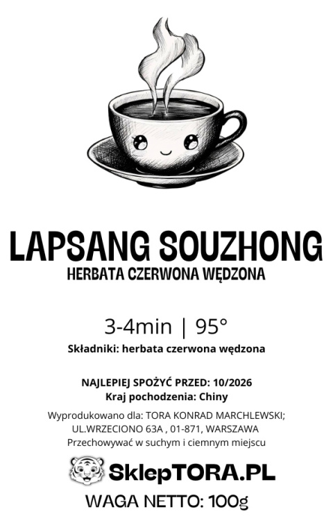 Wędzona Herbata Czerwona Lapsang Souzhong 100g