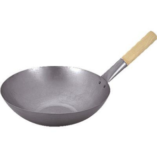 Wok ze stali węglowej z płaskim dnem 33cm Jade Tample